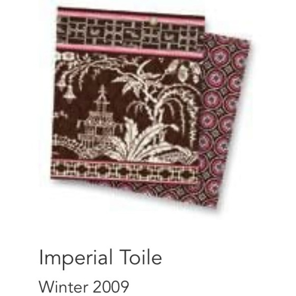 VERA BRADLEY Imperial Toile Medium Duffle Bag Carryon Travel Brown Pink Asian 09 - Picture 13 of 13